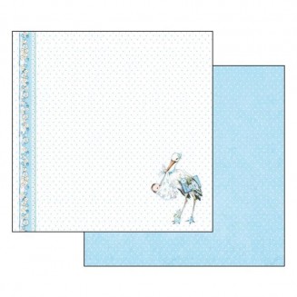 Stamperia Χαρτί Scrapbooking 30,5x30,5cm Διπλής Όψης Baby Boy Stork