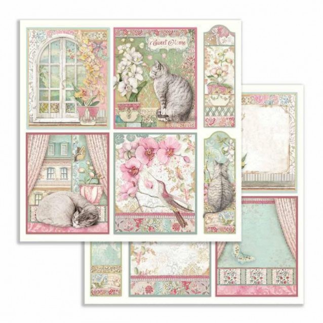 Stamperia Χαρτί Scrapbooking 30,5x30,5cm Διπλής Όψης Orchid Cards