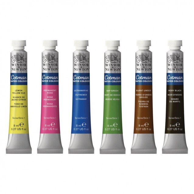 Winsor & Newton Cotman Κασετίνα με 6 Σωληνάρια 8ml