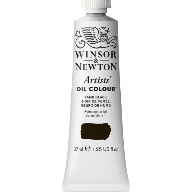 Winsor & Newton 37ml Artists Oil Series 1 Lamp Black