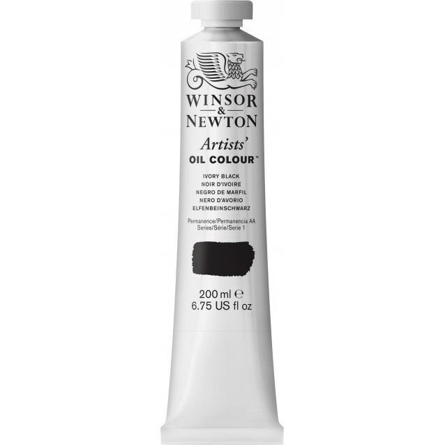 Winsor & Newton 200ml Artists Oil Series 1 Ivory Black