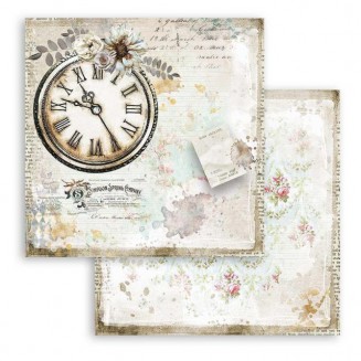 Stamperia Χαρτί Scrapbooking 30,5x30,5cm Διπλής Όψης Clock