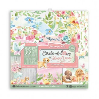 Stamperia 22 Χαρτιά Scrapbooking 30,5x30,5cm Circle of Love