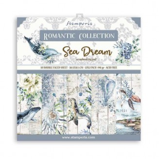 Stamperia 10 Χαρτιά Scrapbooking 30,5x30,5cm Διπλής Όψης Sea Dream