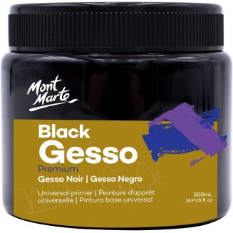 Mont Marte 500ml Έτοιμη Προετοιμασία Μαύρο Gesso