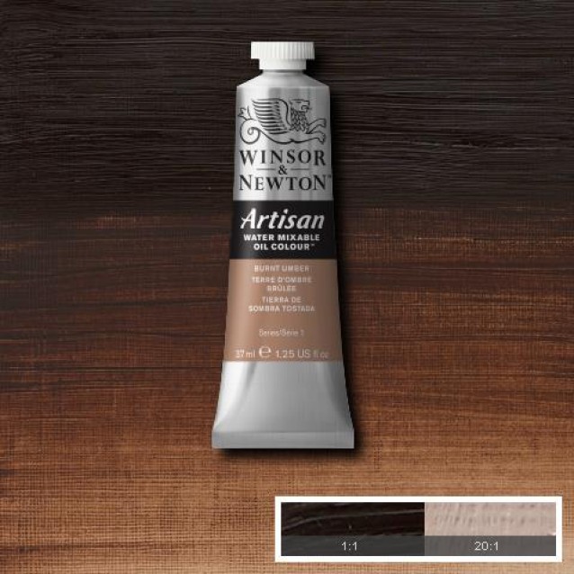 Winsor & Newton 37ml Λάδι Νερού Artisan Series 1 Burnt Umber