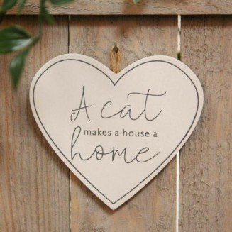 Ξύλινη Πλακέτα Cat Home