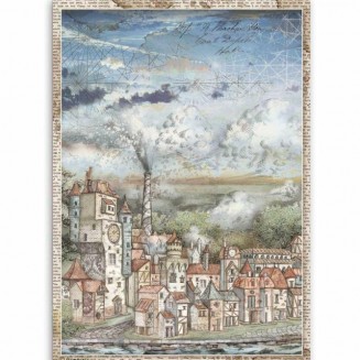 Stamperia Ριζόχαρτο Decoupage A4 (21x29,7cm) Sir Wagabond Cityscape