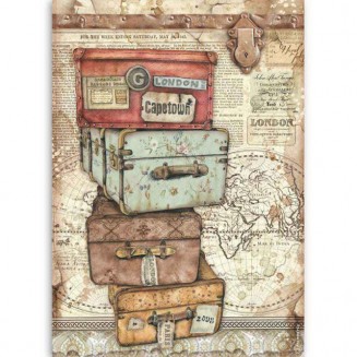 Stamperia Ριζόχαρτο Decoupage A4 (21x29,7cm) Lady Wagabond Luggage