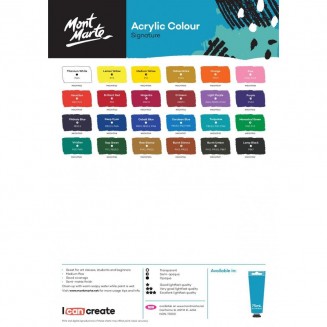 Mont Marte 75ml Studio Acrylic 17 Cerulean Blue