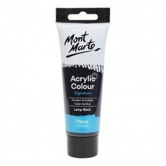 Mont Marte 75ml Studio Acrylic 32 Lamp Black