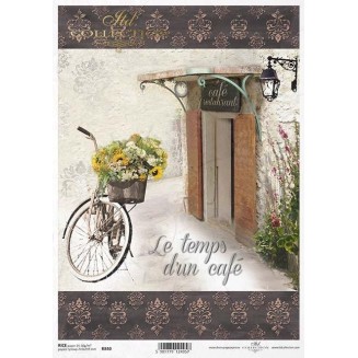 Itd. Collection Ριζόχαρτο Decoupage A4 (21x29,7cm) cm Bicycle - Cafe