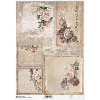 Itd. Collection Ριζόχαρτο Decoupage A4 (21x29,7cm) cm Vintage Roses