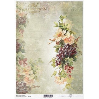 Itd. Collection Ριζόχαρτο Decoupage A4 (21x29,7cm) cm Roses and Grapes