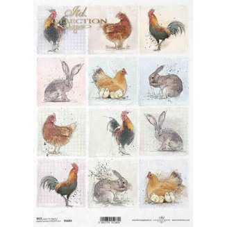 Itd. Collection Ριζόχαρτο Decoupage Πασχαλινό A4 (21x29,7cm) Easter Around the Farm I