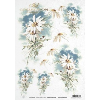 Itd. Collection Ριζόχαρτο Decoupage A4 (21x29,7cm) White Flowers