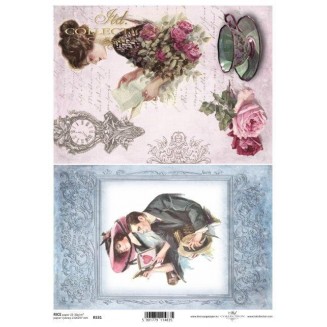 Itd. Collection Ριζόχαρτο Decoupage A4 (21x29,7cm) Romantic Ladies