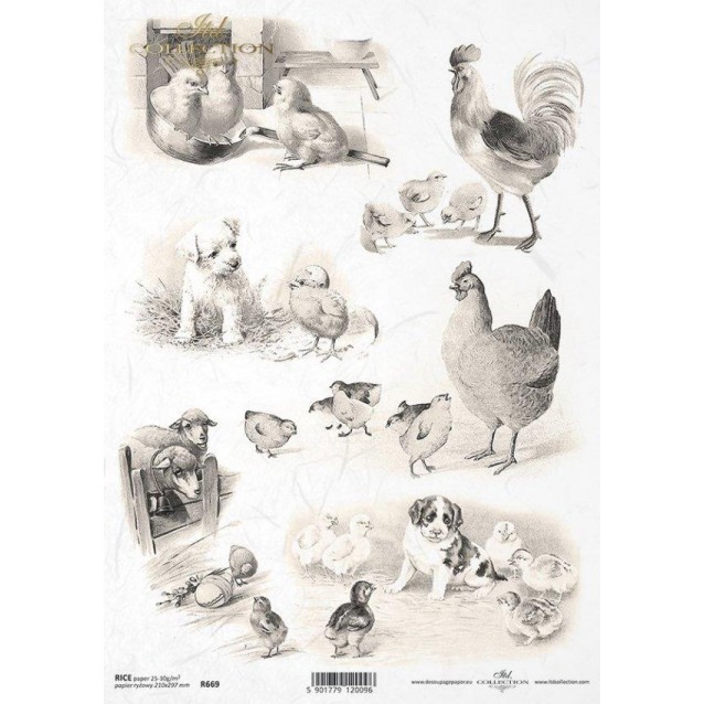 Itd. Collection Ριζόχαρτο Decoupage A4 (21x29,7cm) Easter And Animals