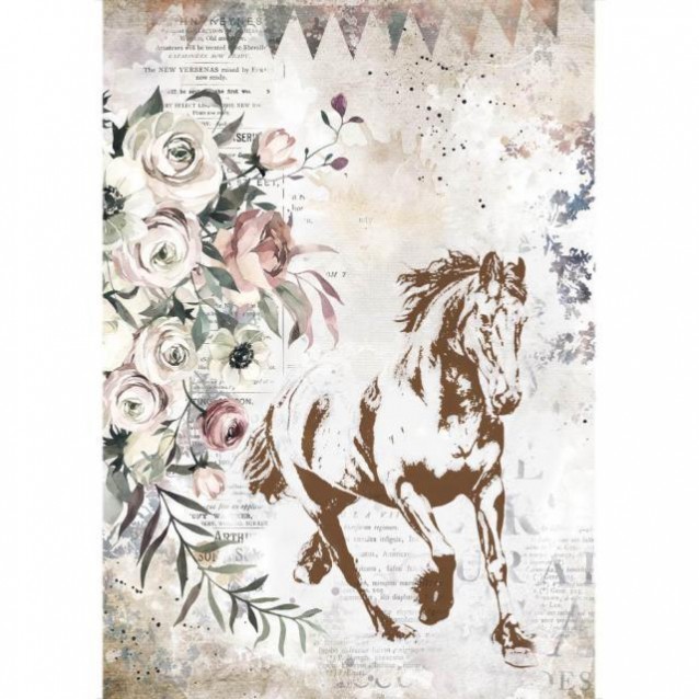 Stamperia Ριζόχαρτο Decoupage A4 (21x29,7cm) Romantic Horses Running Horse