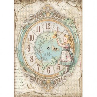 Stamperia Ριζόχαρτο Decoupage A4 (21x29,7cm) Alice Clock