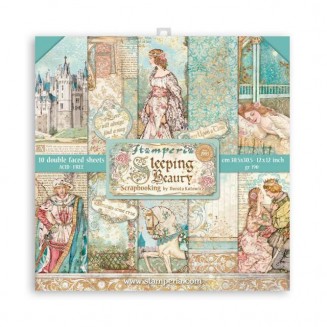 Stamperia 10 Χαρτιά Scrapbooking 30,5x30,5cm Διπλής Όψης Sleeping Beauty