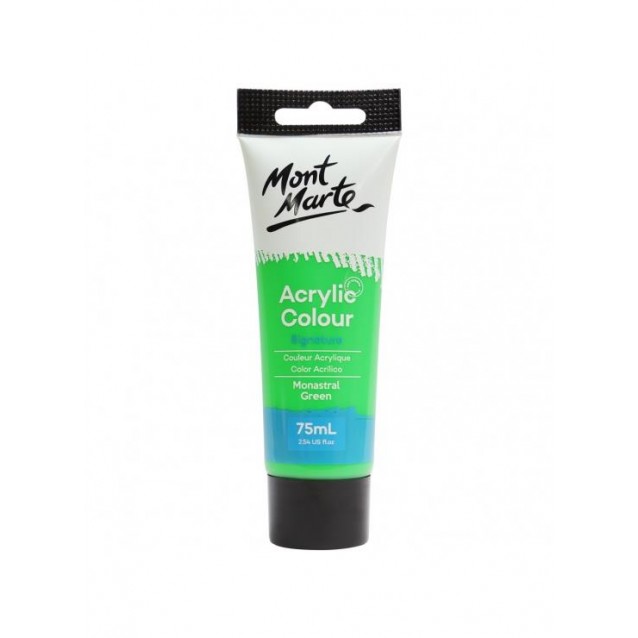 Mont Marte 75ml Studio Acrylic 21 Monastral Green