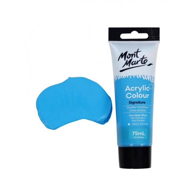 Mont Marte 75ml Studio Acrylic 17 Cerulean Blue