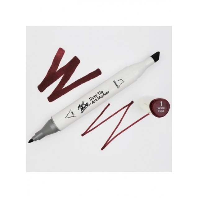 Mont Marte Art Marker Διπλής Μύτης R5 Old Mauve (1 Wine Red)