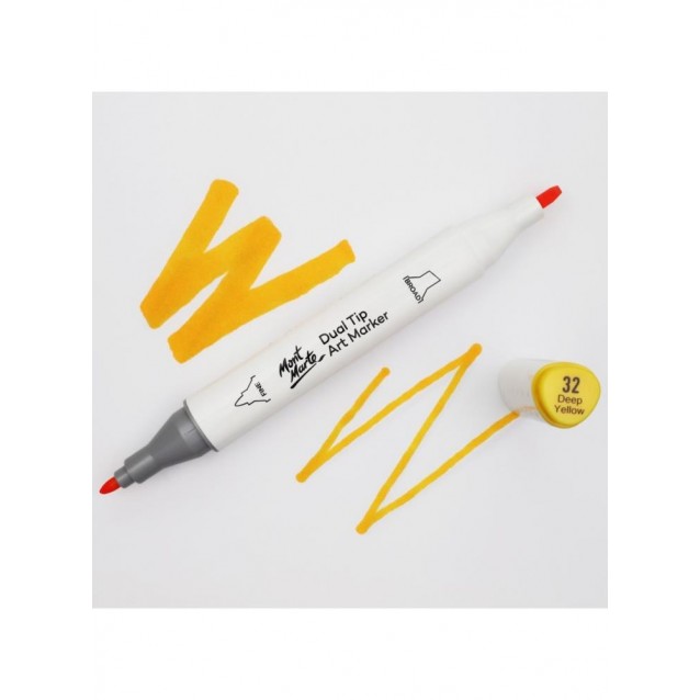 Mont Marte Art Marker Διπλής Μύτης Y3 Cadmium Yellow (32 Deep Yellow)