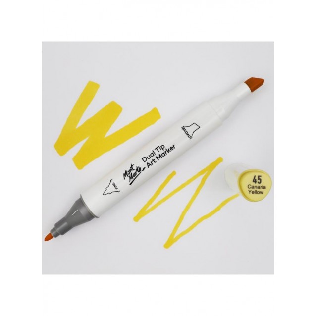 Mont Marte Art Marker Διπλής Μύτης Y1 Lemon Yellow (45 Canaria Yellow)