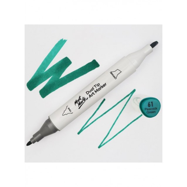 Mont Marte Art Marker Διπλής Μύτης G2 Viridian (61 Peacock Green)