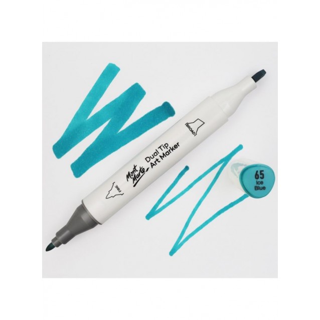 Mont Marte Art Marker Διπλής Μύτης B8 Turquoise (65 Ice Blue)