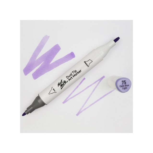 Mont Marte Art Marker Διπλής Μύτης V5 Lilac (75 Dark Blue Light)