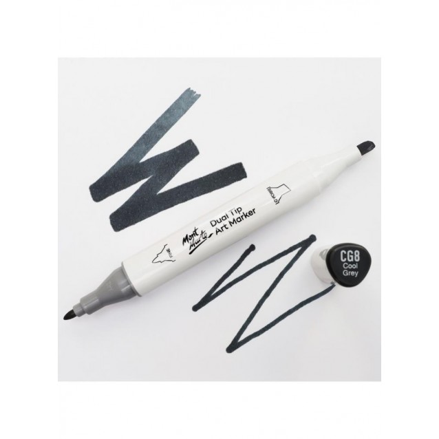 Mont Marte Art Marker Διπλής Μύτης GY3 Dark Grey (CG8 Cool Grey)