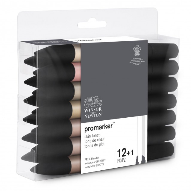 Winsor & Newton 12+1 Μαρκαδόροι Promarker Χρώματα Δέρματος