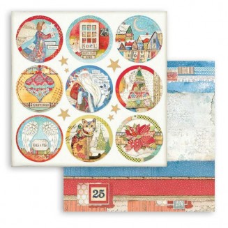 Stamperia Χαρτί Scrapbooking 30,5x30,5cm Διπλής Όψης Christmas Patchwork Rounds