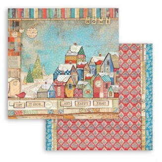 Stamperia Χαρτί Scrapbooking 30,5x30,5cm Διπλής Όψης Christmas Patchwork Casette