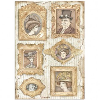 Stamperia Ριζόχαρτο Decoupage A4 (21x29,7cm) Lady Vagabond Lifestyle frames