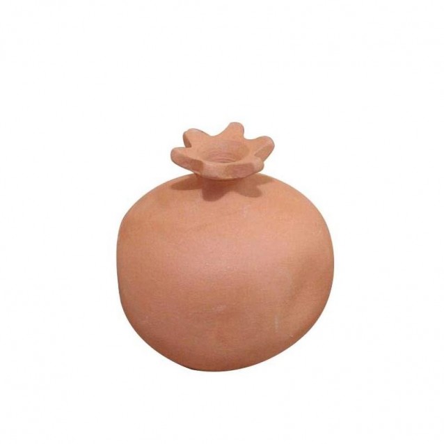 Χειροποίητο Κεραμικό Ρόδι Terracotta 7x7cm