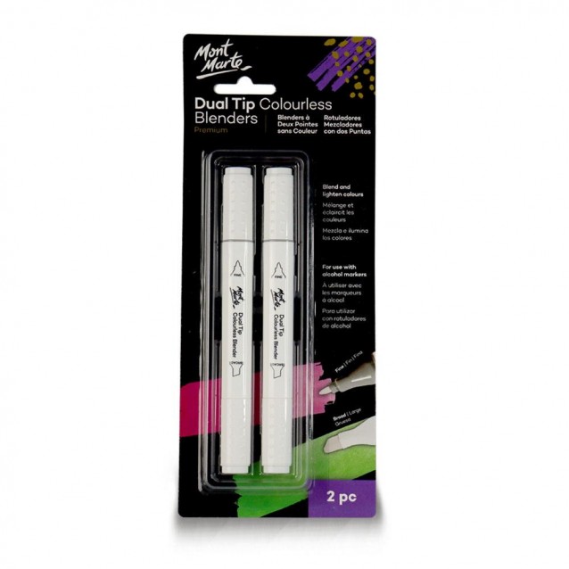 Mont Marte 2 Art Markers Blenders Άχρωμοι Διπλής Μύτης