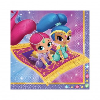 Amscan 20 Χαρτοπετσέτες Φαγητού 33x33cm Shimmer & Shine