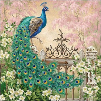 Ambiente 20 Χαρτοπετσέτες 33x33cm 3φύλλες Noble Peacock FSC