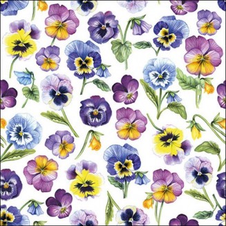 Ambiente 20 Χαρτοπετσέτες 33x33cm 3φύλλες Pansy All Over FSC