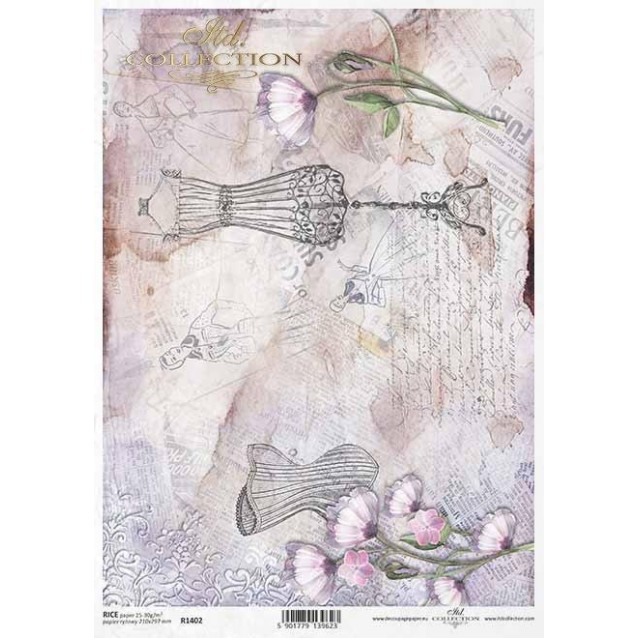 Itd. Collection Ριζόχαρτο Decoupage A4 (21x29,7cm) Vintage Corset & Mannequin