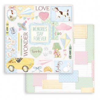 Stamperia Χαρτί Scrapbooking 30,5x30,5cm Διπλής Όψης DayDream yellow car