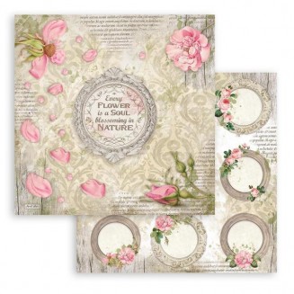 Stamperia Χαρτί Scrapbooking 30,5x30,5cm Διπλής Όψης Romantic Garden House garlands