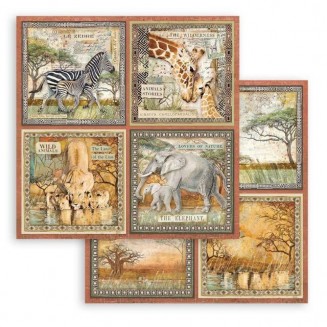 Stamperia Χαρτί Scrapbooking 30,5x30,5cm Διπλής Όψης Savana 4 cards