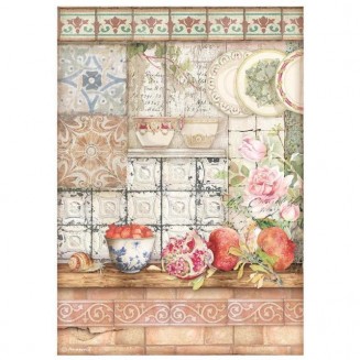 Stamperia Ριζόχαρτο Decoupage A4 (21x29,7cm) Casa Granada tiles