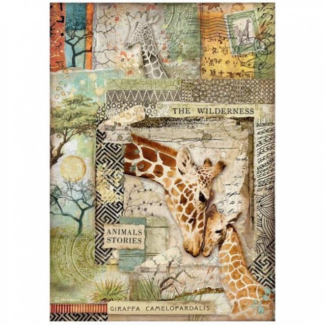 Stamperia Ριζόχαρτο Decoupage A4 (21x29,7cm) Savana giraffe