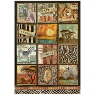 Stamperia Ριζόχαρτο Decoupage A4 (21x29,7cm) Savana square